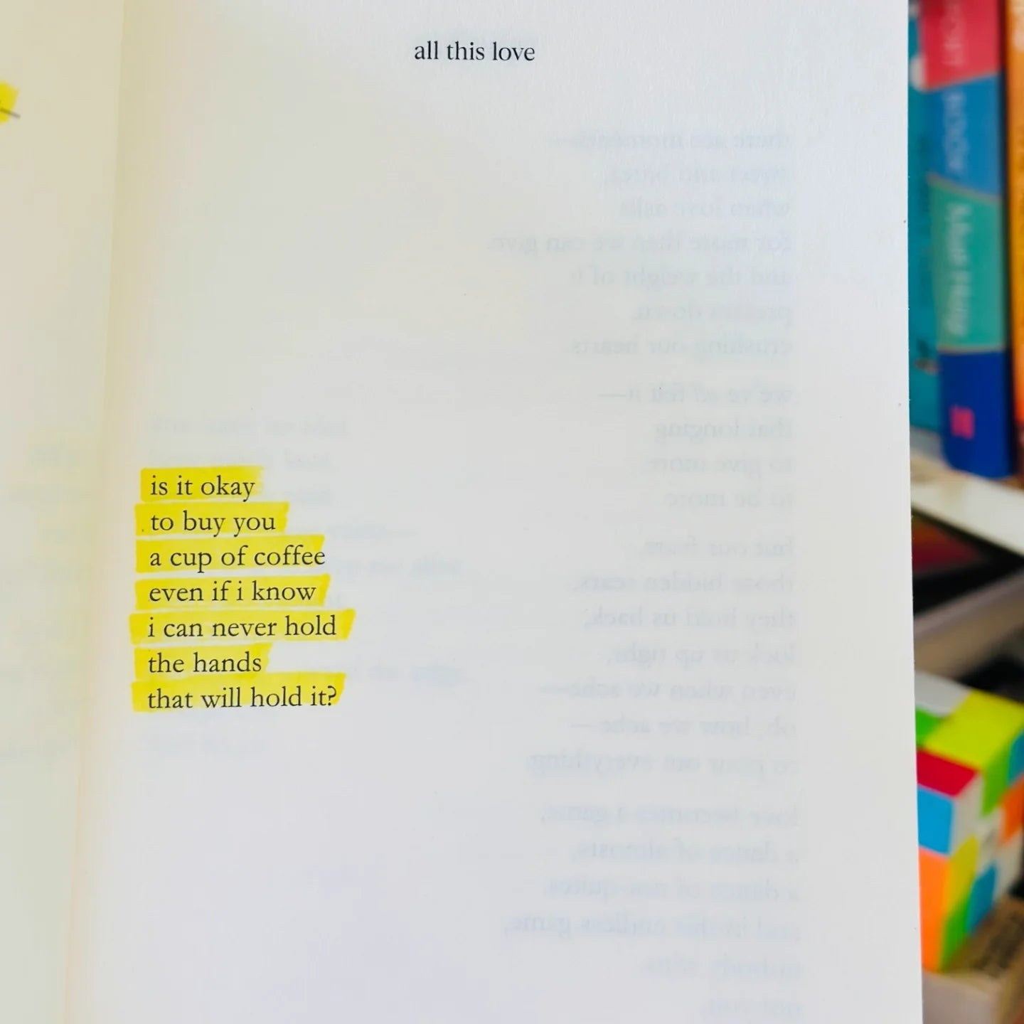 All This Love - Poetry Book - SIGNED EDITION